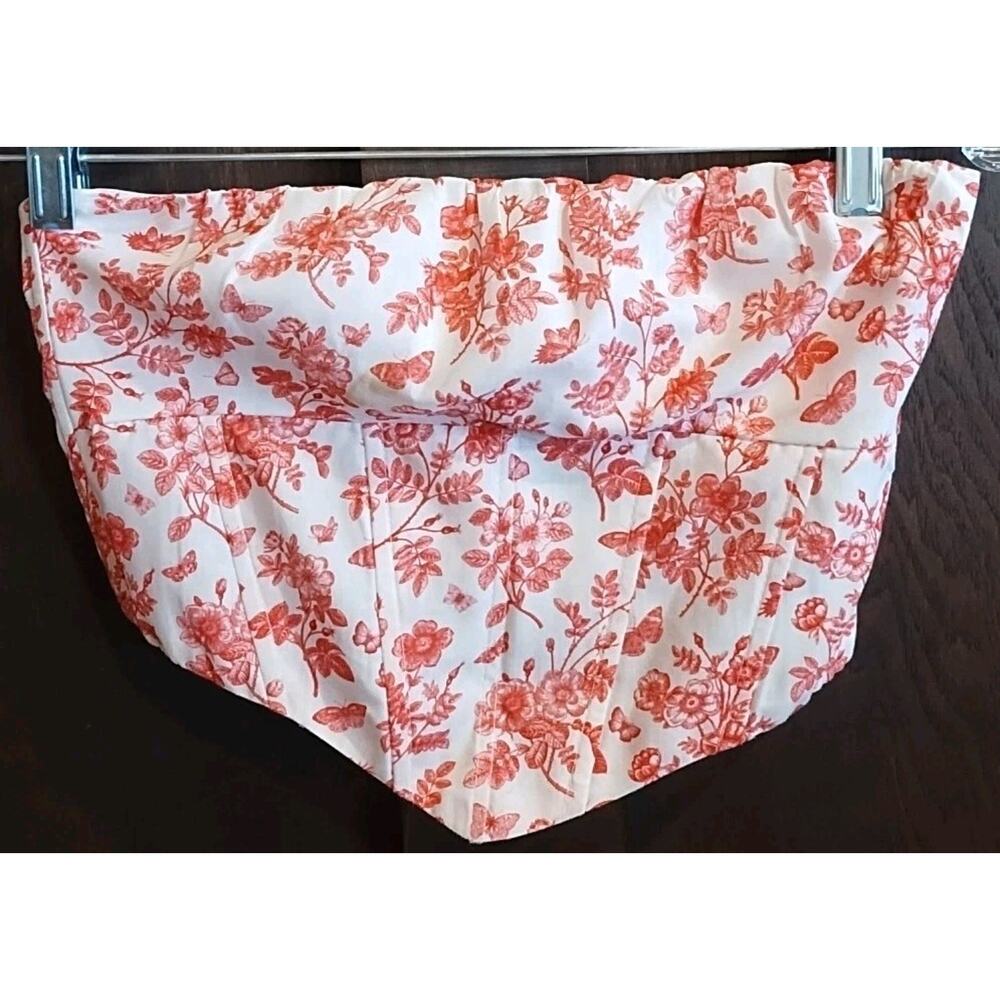 Princess Polly Top Women’s 2 Floral Corset Victorian Tube Top CottageCore Red